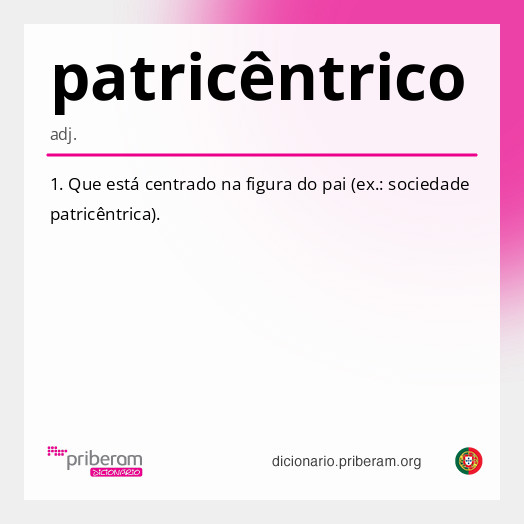 Significado de patricêntrico