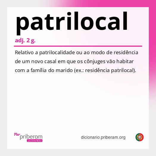 Significado de patrilocal