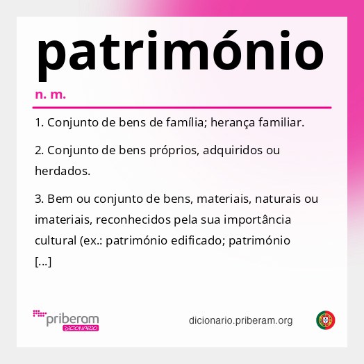Significado de património