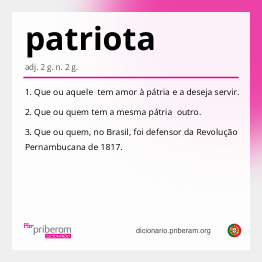 Significado de patriota