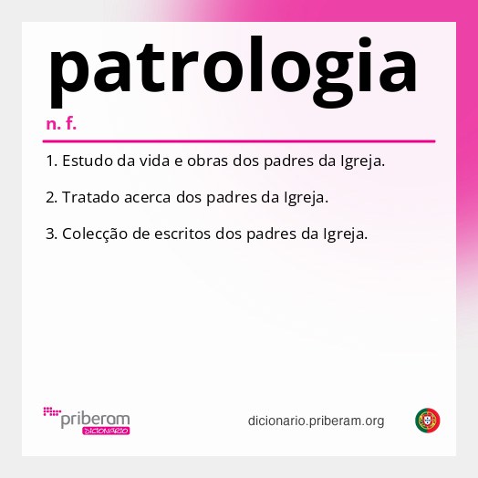 Significado de patrologia