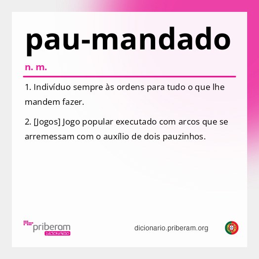 Significado de pau-mandado