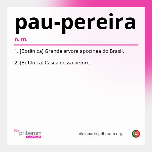 Significado de pau-pereira
