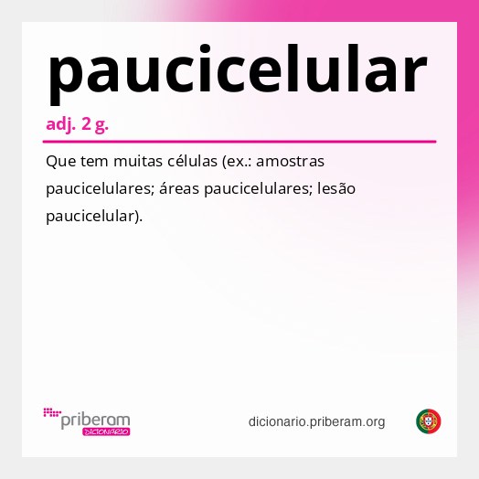 Significado de paucicelular