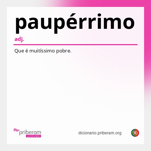 Significado de paupérrimo