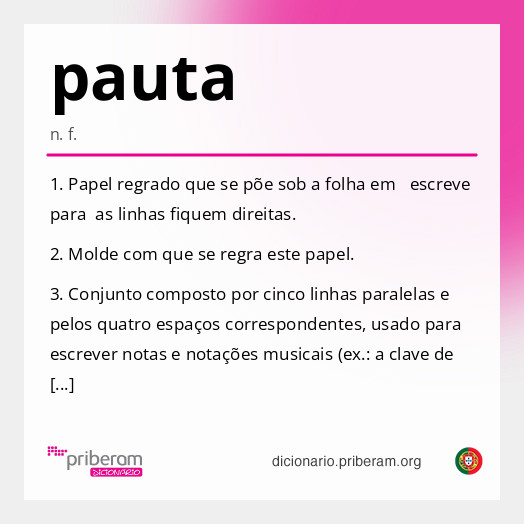 Significado de pauta