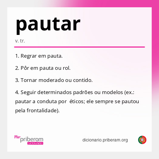 Significado de pautar