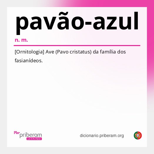 Significado de pavão-azul