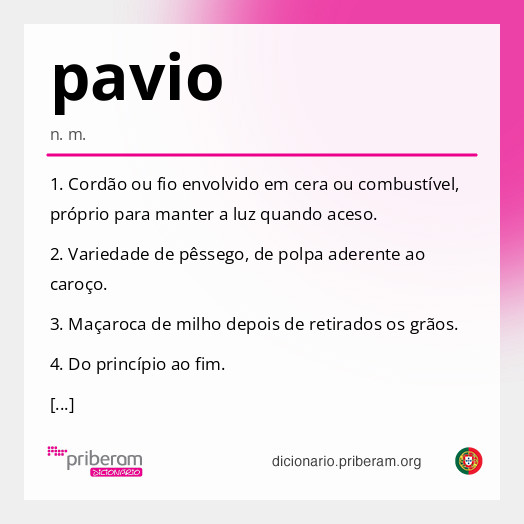 Significado de pavio