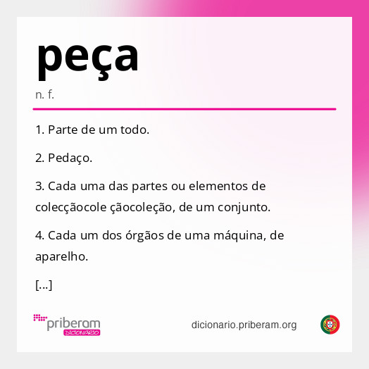 Significado de peça