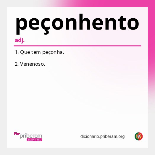 Significado de peçonhento