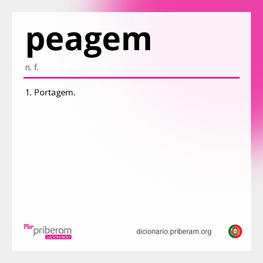 Significado de peagem