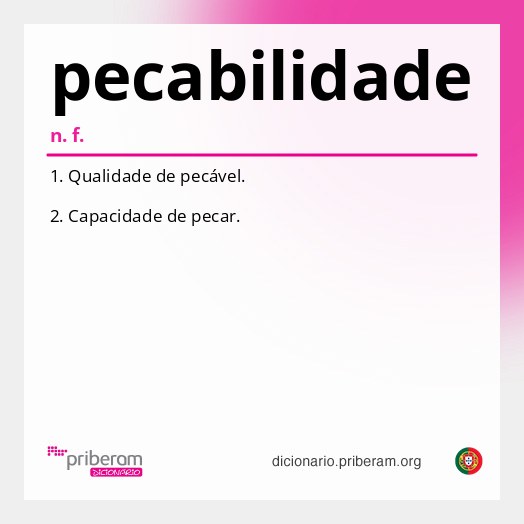 Significado de pecabilidade