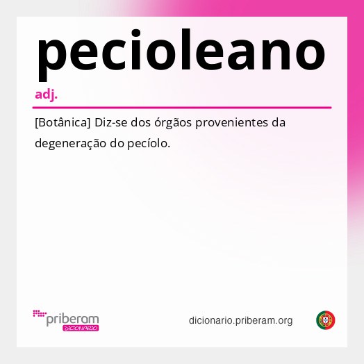 Significado de pecioleano