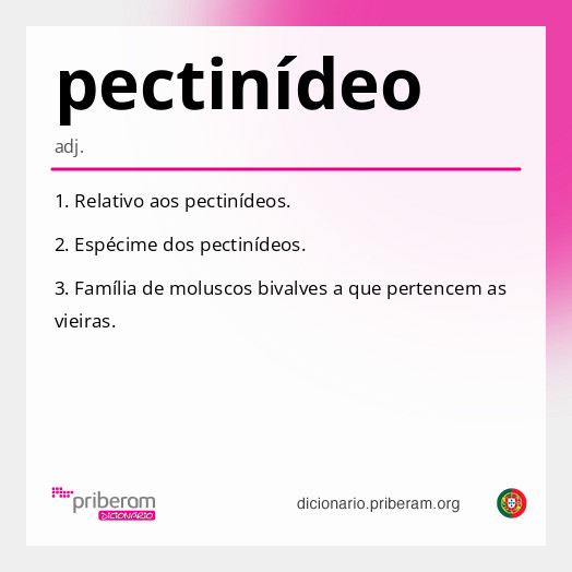 Significado de pectinídeo