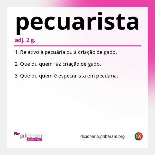 Significado de pecuarista