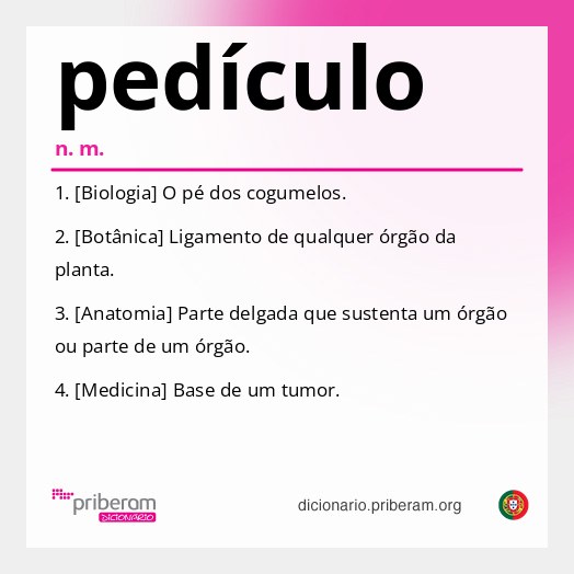Significado de pedículo
