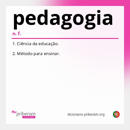 Significado de pedagogia