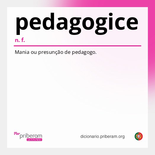 Significado de pedagogice