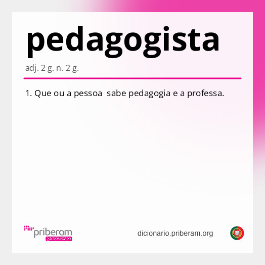 Significado de pedagogista