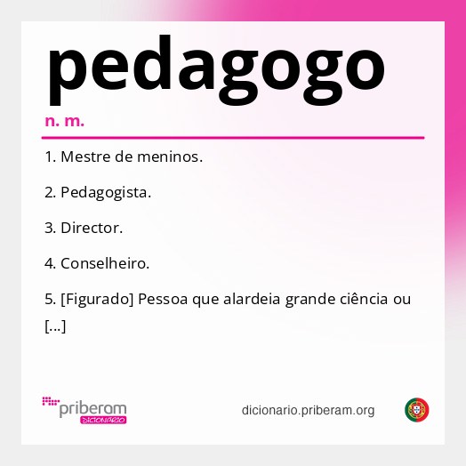 Significado de pedagogo