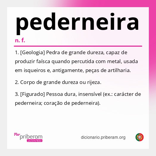 Significado de pederneira