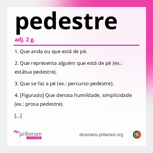 Significado de pedestre