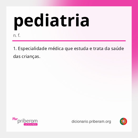 Significado de pediatria