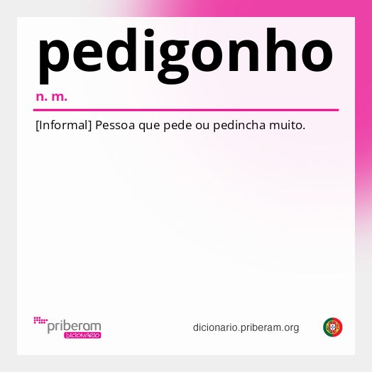Significado de pedigonho