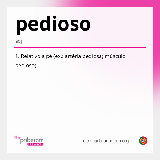 Significado de pedioso