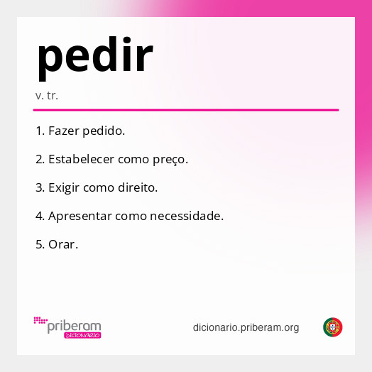 Significado de pedir