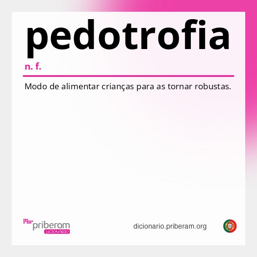 Significado de pedotrofia