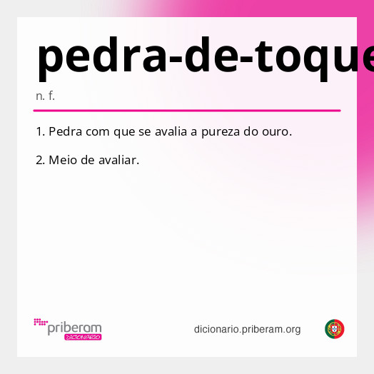 Significado de pedra-de-toque
