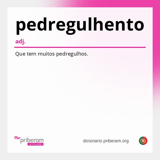 Significado de pedregulhento