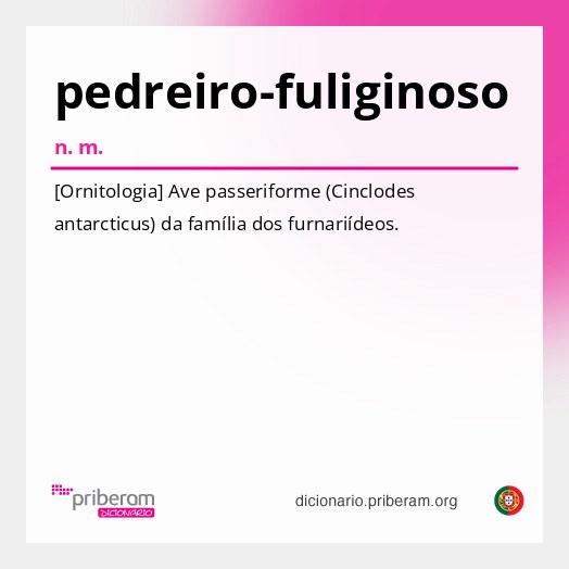 Significado de pedreiro-fuliginoso