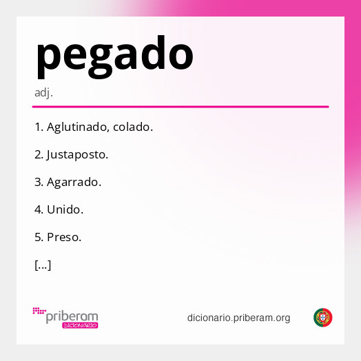 Significado de pegado