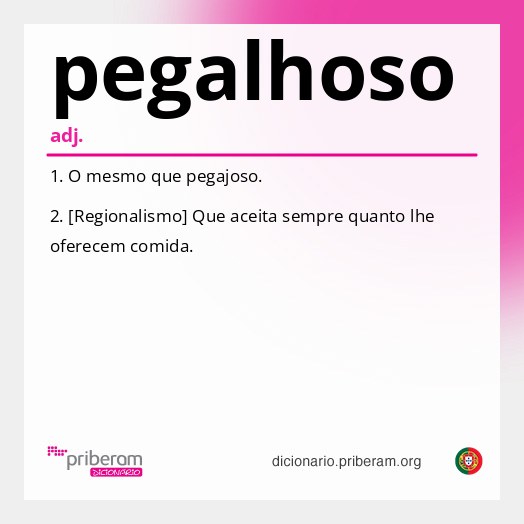 Significado de pegalhoso