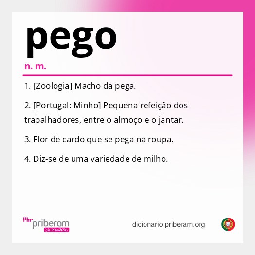 Significado de pego