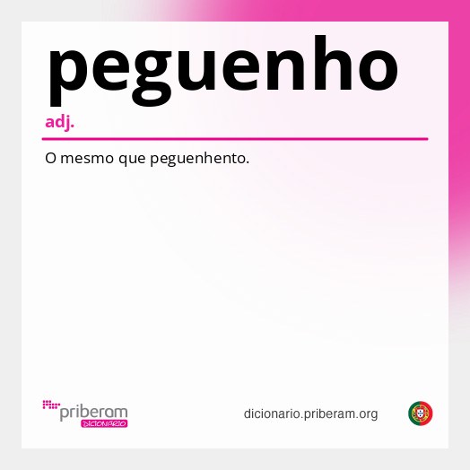 Significado de peguenho