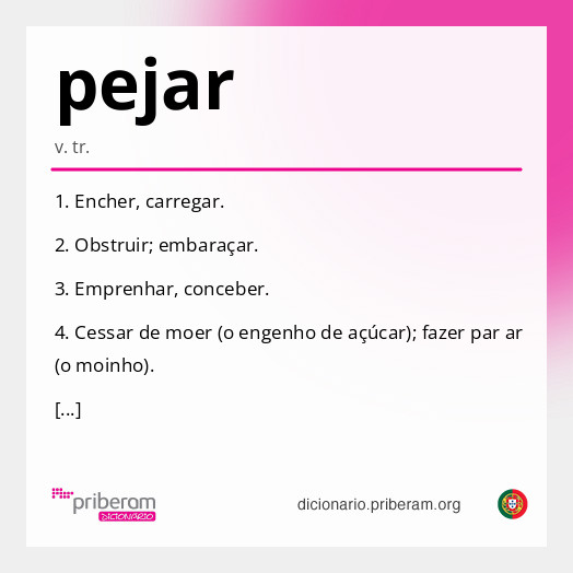 Significado de pejar