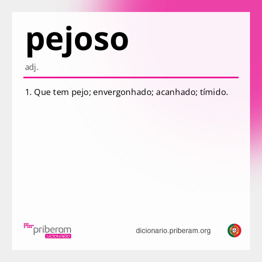 Significado de pejoso