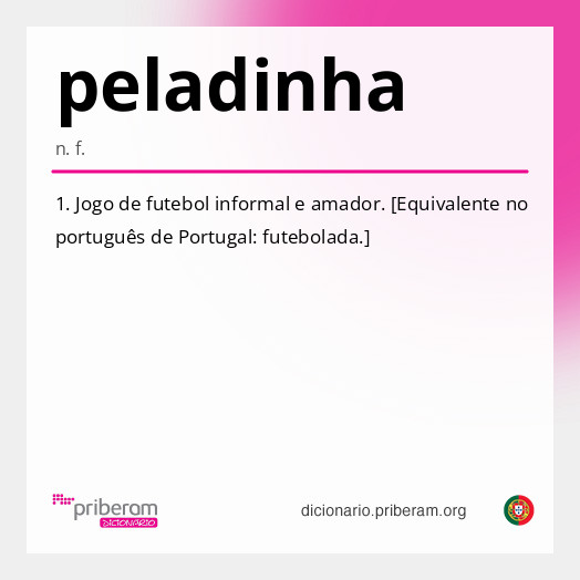 Significado de peladinha