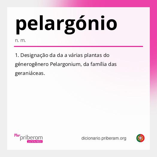 Significado de pelargónio