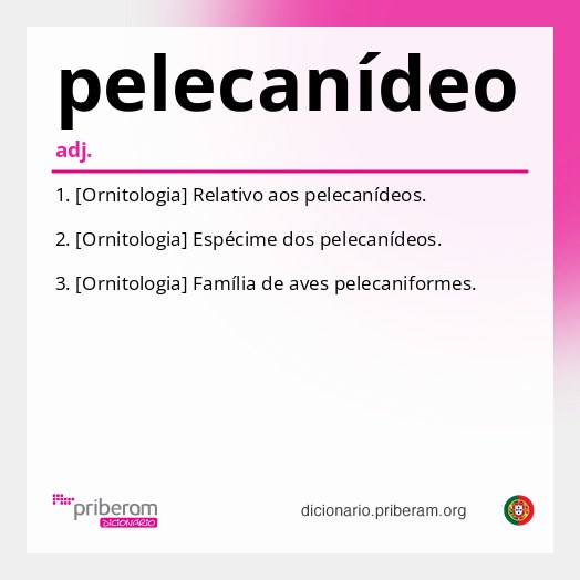 Significado de pelecanídeo