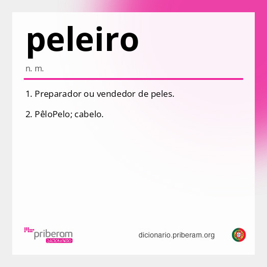 Significado de peleiro