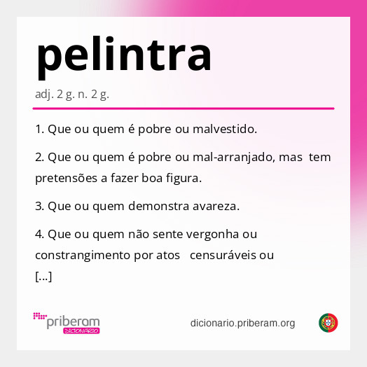 Significado de pelintra