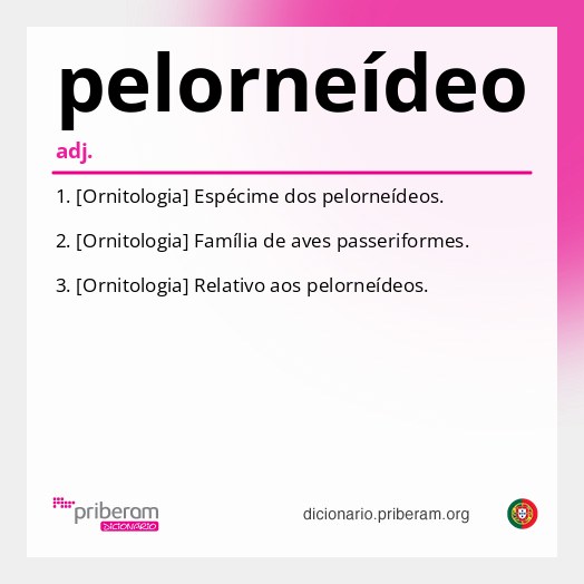 Significado de pelorneídeo