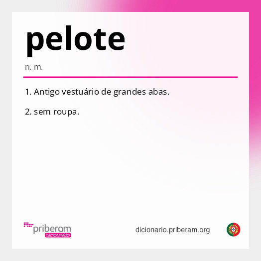 Significado de pelote