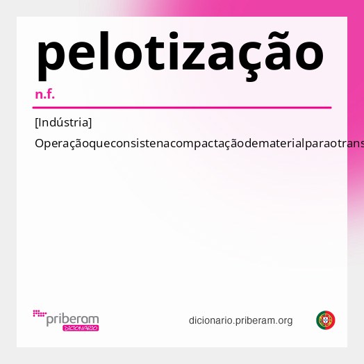 Significado de pelotização
