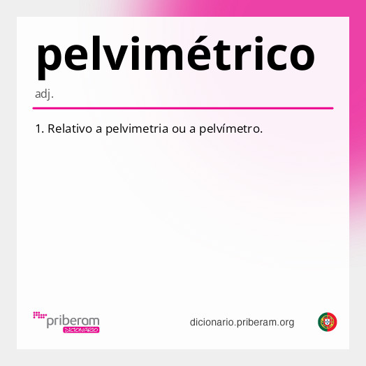 Significado de pelvimétrico